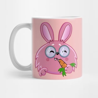 pink rabbit with glasses Mug